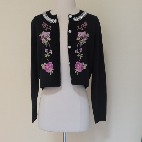 Cinq à Sept Isolde floral embroidered cardigan - SOLD OUT E-WHERE. New Condition - Picture 3 of 9
